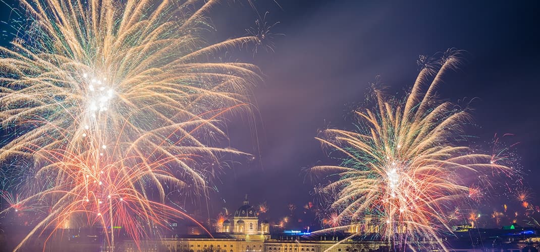 New Year Fireworks, Vienna, Austria