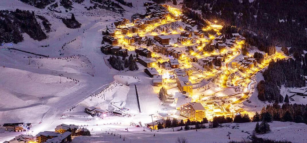 Méribel Ski Resort by Night, France