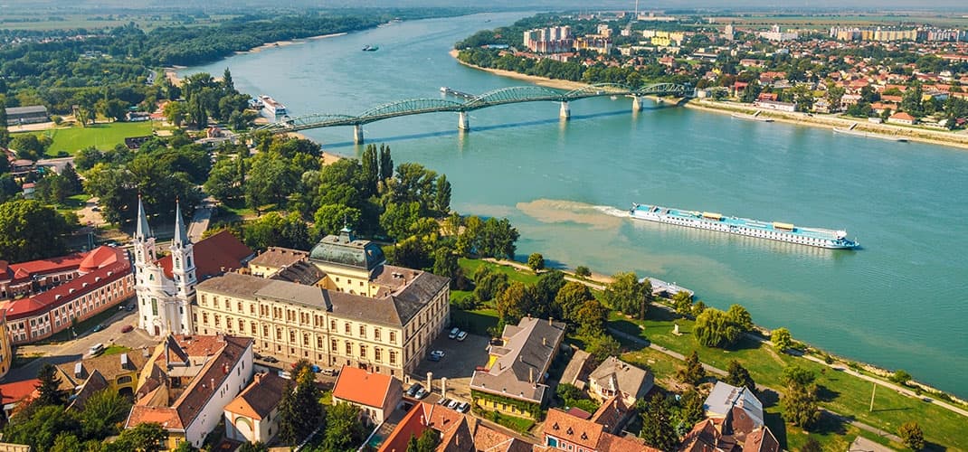 Esztergom and Danube River, Hungary