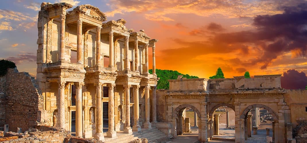 Celsus Library at Sunset, Ephesus, Türkiye