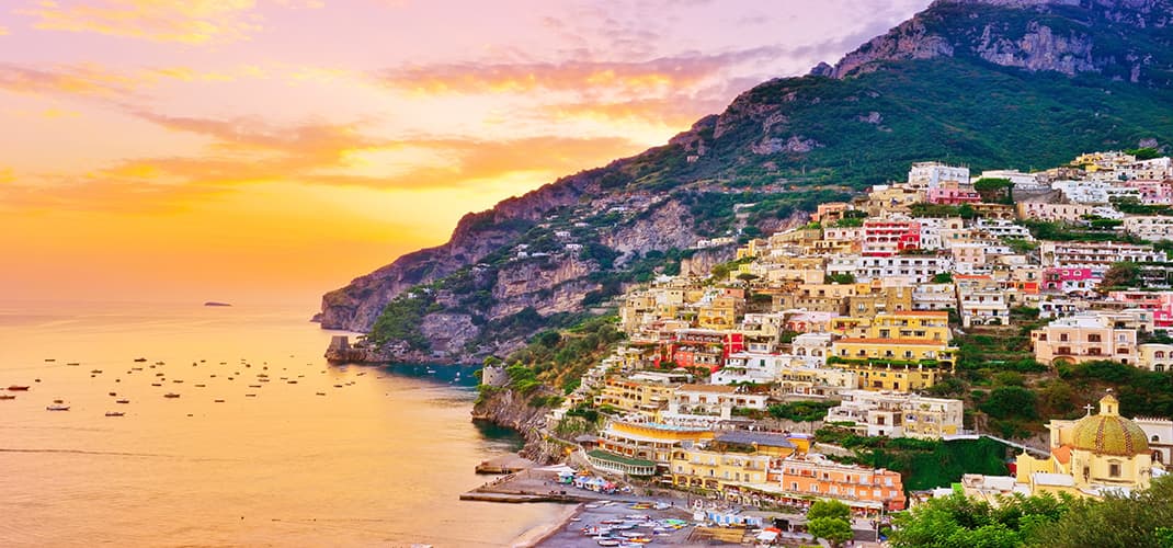 Sunset over Positano, Italy