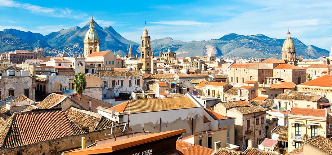 Aerial View of Palermo, Sicily, Italy
