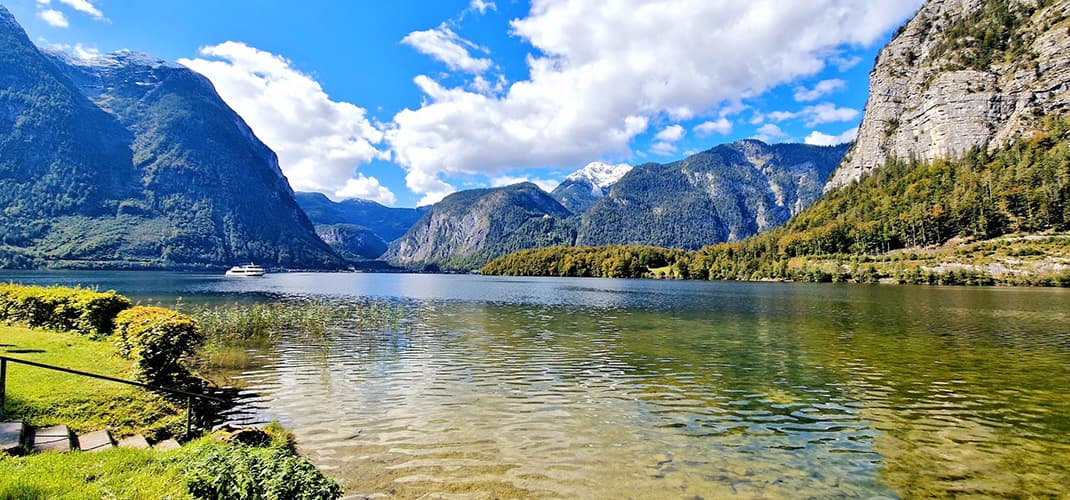 View of Hallstatter See from Obertraun, Austria