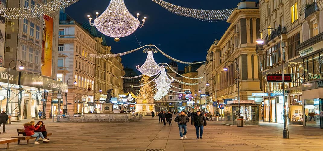 Graben at Christmas, Vienna, Austria