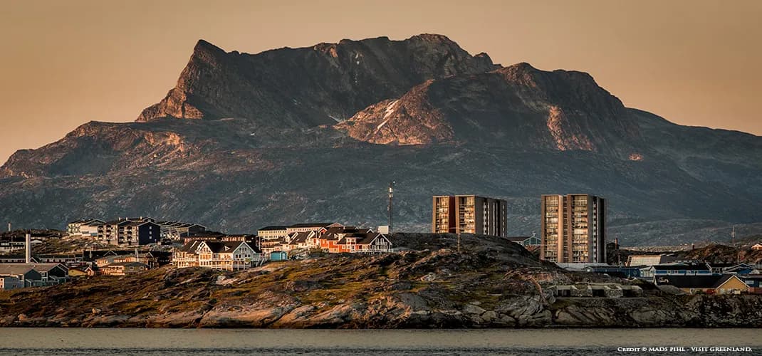 Nuuk and Mountain Sermitsiaq, Greenland